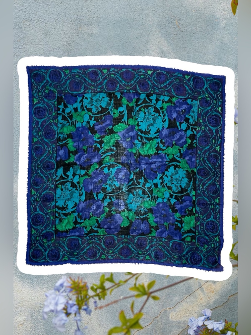Oscar de la Renta Studio vintage wool square scarf